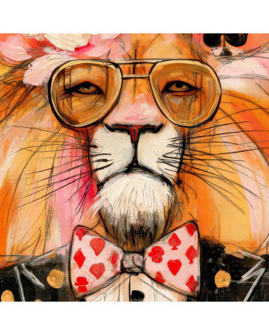 Casino Lion 01 – Casino-Löwe mit Goldbrille | Mamidu