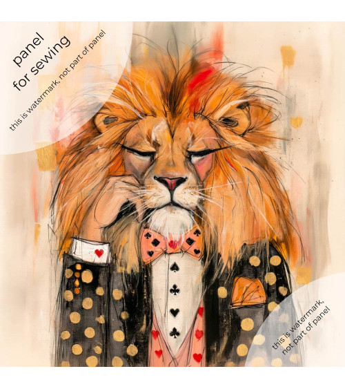 Casino Lion 03 – sleepy casino lion panel | Mamidu