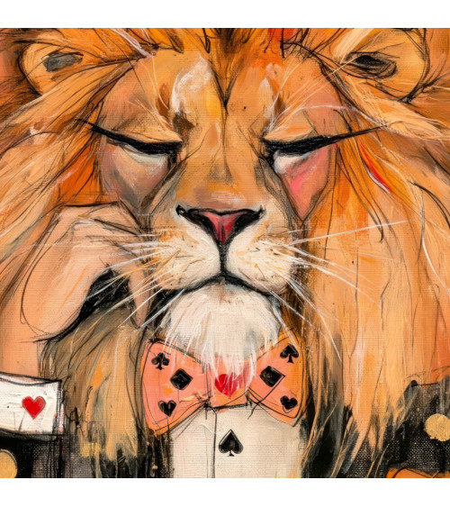 Casino Lion 03 – sleepy casino lion panel | Mamidu