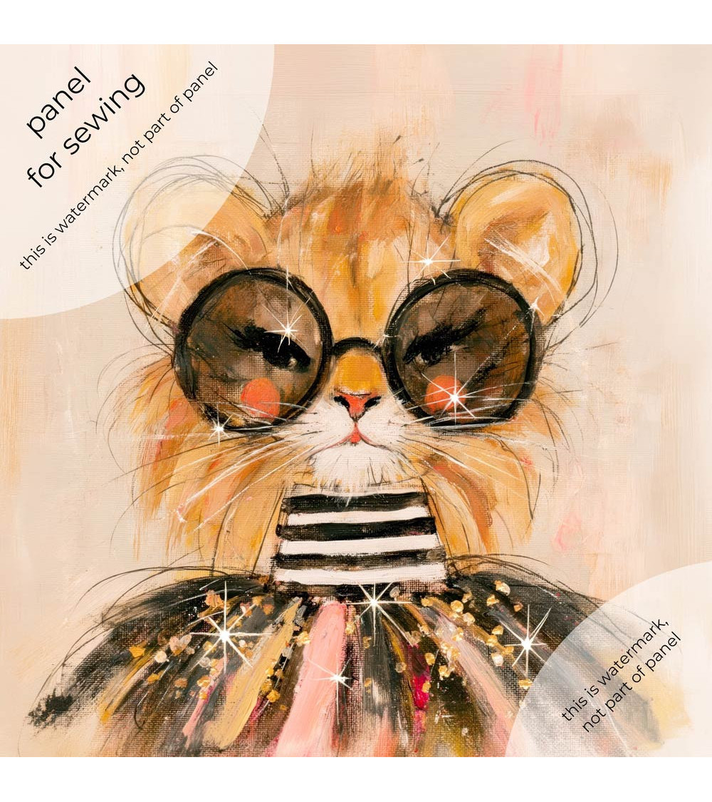 Disco Lioness 01 – Disco-Löwin mit Brille | Mamidu