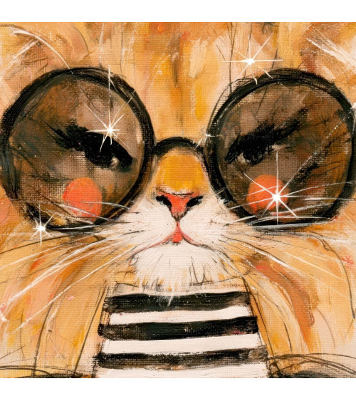 Disco Lioness 01 – Disco-Löwin mit Brille | Mamidu
