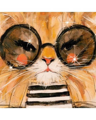 Disco Lioness 01 – Disco-Löwin mit Brille | Mamidu