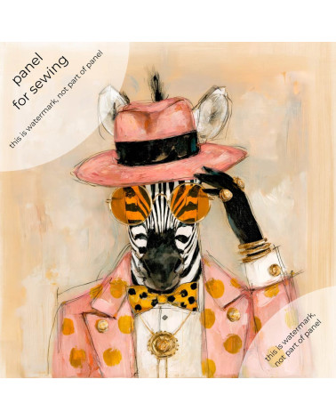 Dapper Zebra 01 – dapper zebra in pink fedora | Mamidu