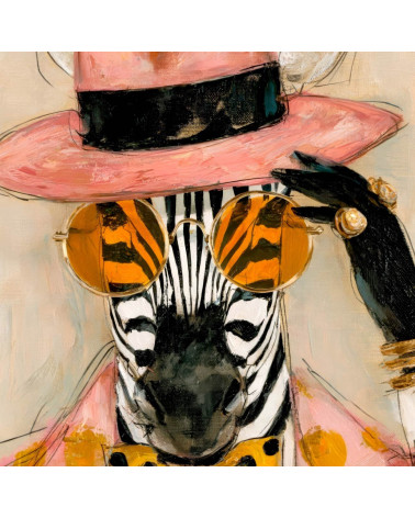 Dapper Zebra 01 – dapper zebra in pink fedora | Mamidu