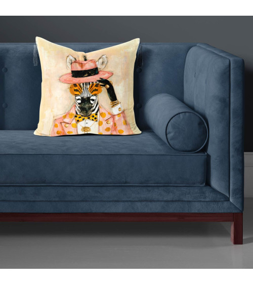 Dapper Zebra 01 – dapper zebra in pink fedora | Mamidu