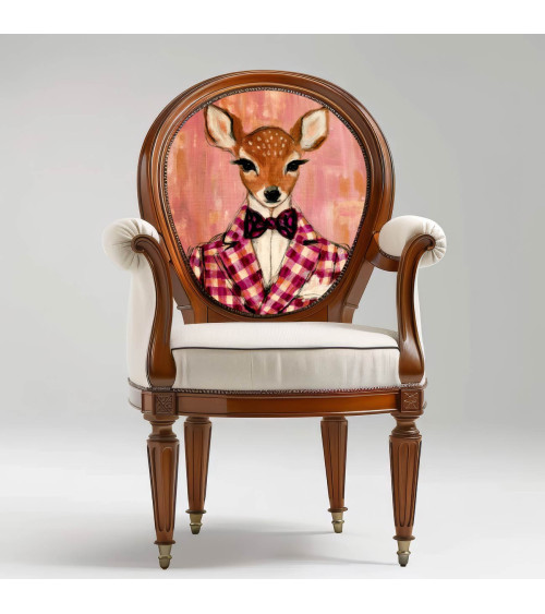 Dapper Fawn 05 – fawn in raspberry gingham | Mamidu