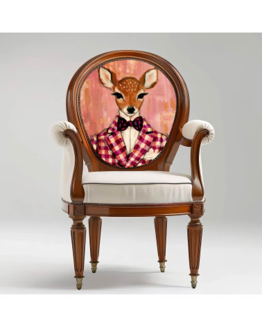 Dapper Fawn 05 – fawn in raspberry gingham | Mamidu