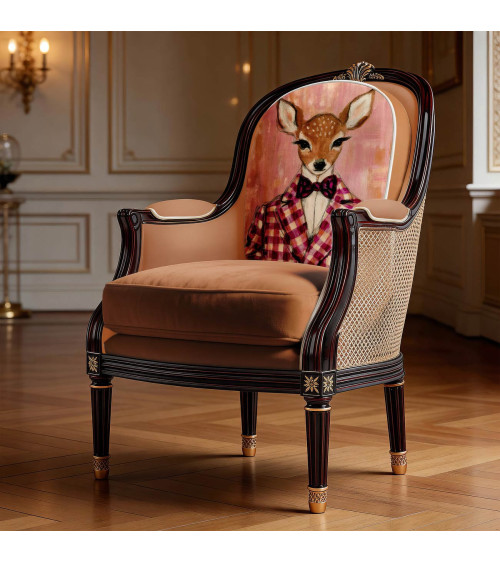 Dapper Fawn 05 – fawn in raspberry gingham | Mamidu