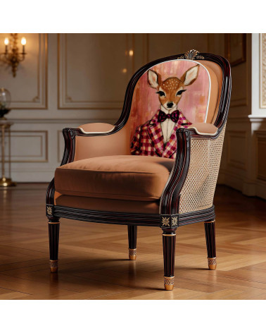 Dapper Fawn 05 – fawn in raspberry gingham | Mamidu