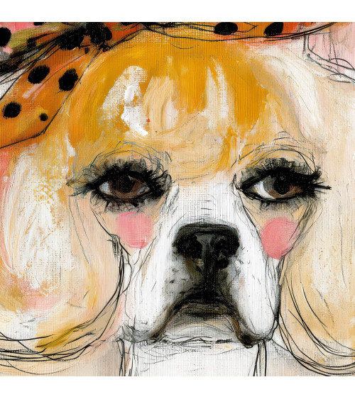 Glam Frenchie 02 – Bulldogge mit Punktetuch | Mamidu