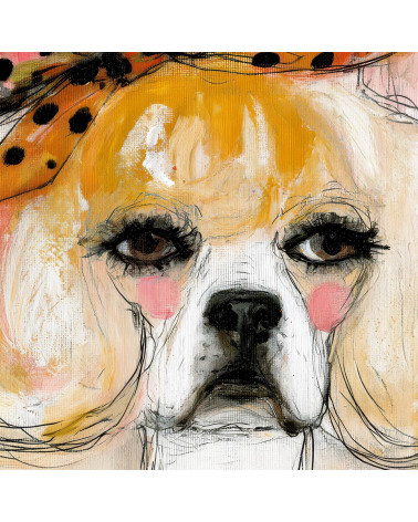 Glam Frenchie 02 – Bulldogge mit Punktetuch | Mamidu