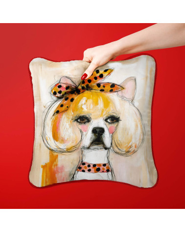 Glam Frenchie 02 – Bulldogge mit Punktetuch | Mamidu