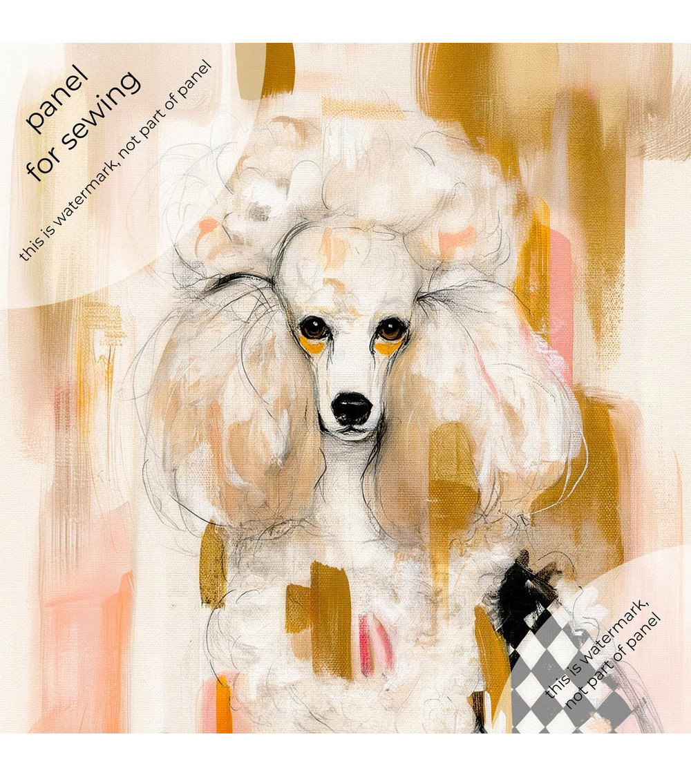 Glam Poodle 03 – Cremepudel mit Harlekin | Mamidu