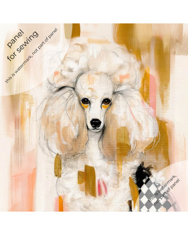 Glam Poodle 03 – Cremepudel mit Harlekin | Mamidu