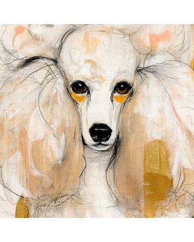 Glam Poodle 03 – Cremepudel mit Harlekin | Mamidu