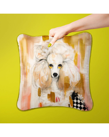 Glam Poodle 03 – Cremepudel mit Harlekin | Mamidu