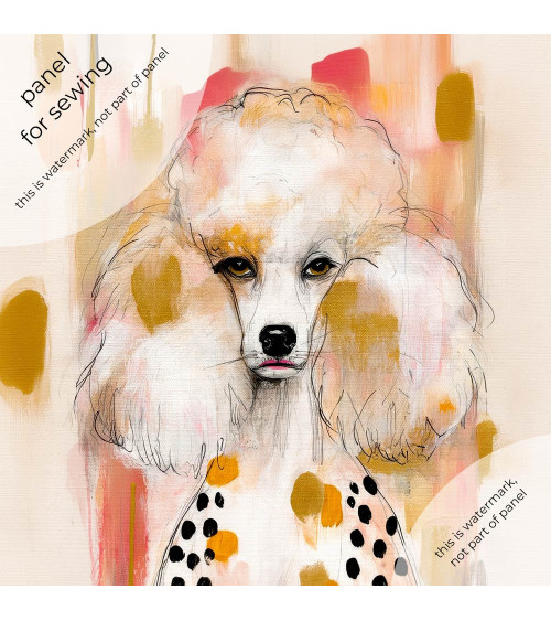 Glam Poodle 04 – shaggy poodle pink panel | Mamidu