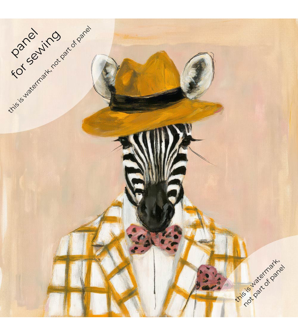 Dapper Zebra 03 – zebra w musztardowym kapeluszu | Mamidu