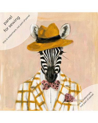 Dapper Zebra 03 – zebra w musztardowym kapeluszu | Mamidu