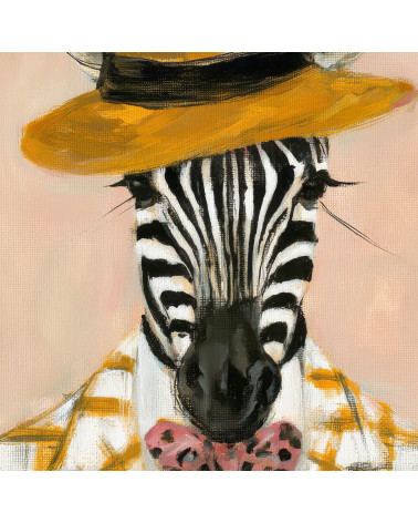 Dapper Zebra 03 – zebra w musztardowym kapeluszu | Mamidu