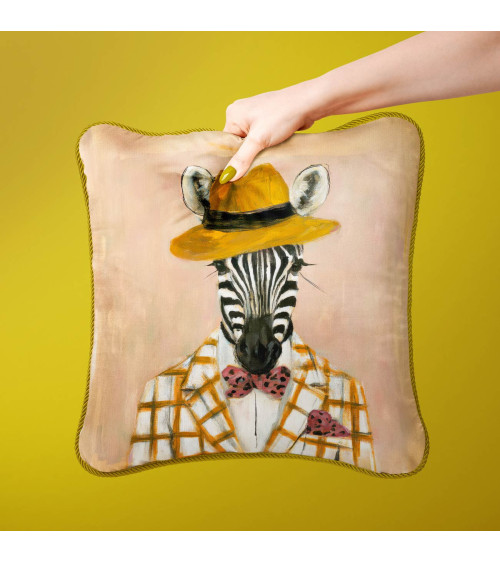 Dapper Zebra 03 – zebra w musztardowym kapeluszu | Mamidu