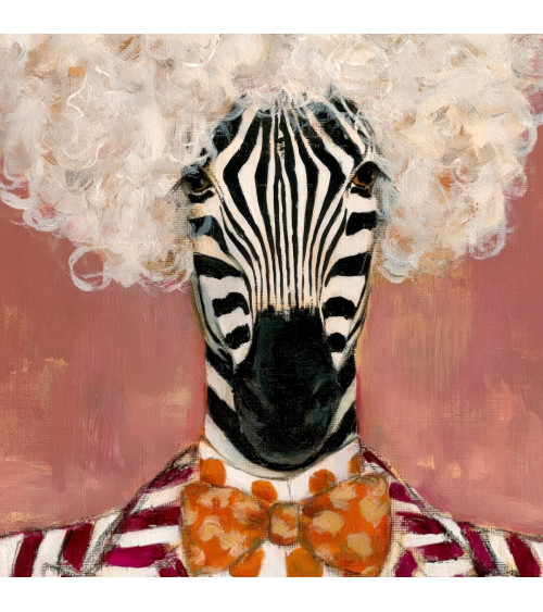 Dapper Zebra 04 – Zebra mit Lockenkopf | Mamidu