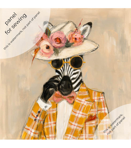 Dapper Zebra 05 – zebra w kapeluszu z różami | Mamidu