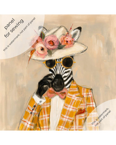Dapper Zebra 05 – zebra w kapeluszu z różami | Mamidu