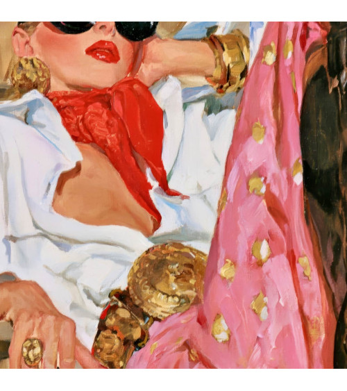 Retro Cowgirl 01 – Retro-Cowgirl mit Sonnenbrille | Mamidu
