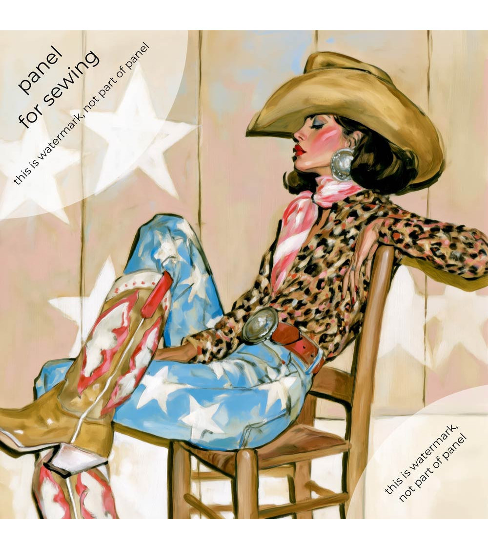 Retro Cowgirl 05 – cowgirl with white stars | Mamidu