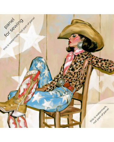 Retro Cowgirl 05 – cowgirl with white stars | Mamidu