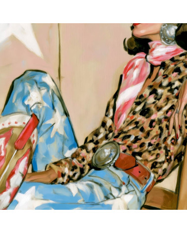 Retro Cowgirl 05 – cowgirl with white stars | Mamidu