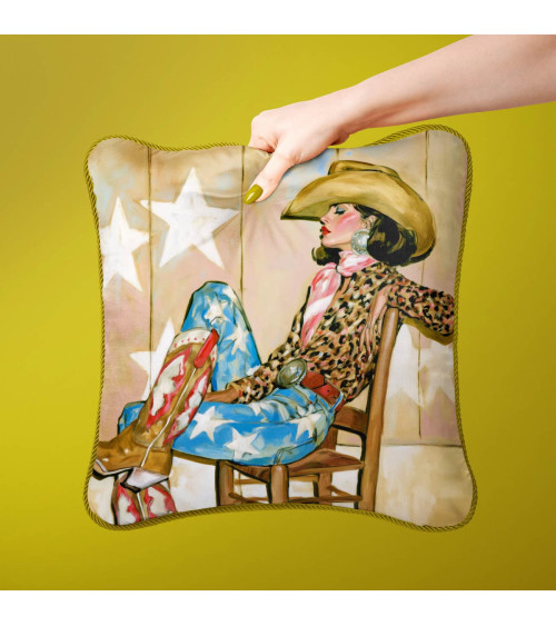 Retro Cowgirl 05 – cowgirl with white stars | Mamidu