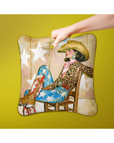 Retro Cowgirl 05 – cowgirl with white stars | Mamidu