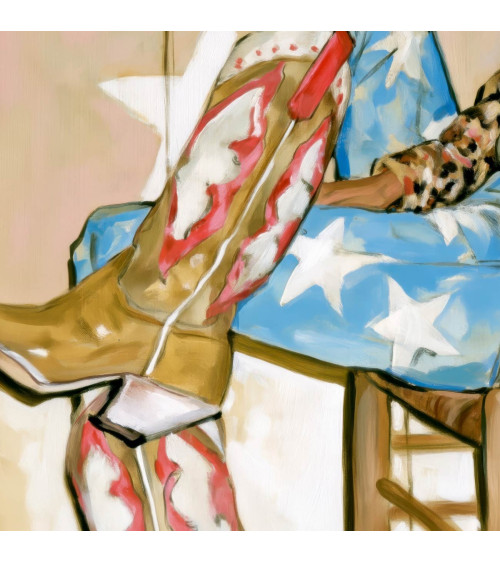Retro Cowgirl 05 – cowgirl with white stars | Mamidu