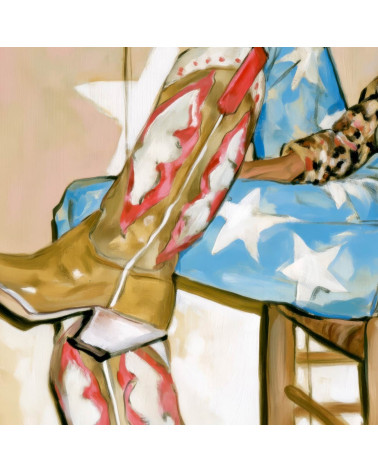 Retro Cowgirl 05 – cowgirl with white stars | Mamidu