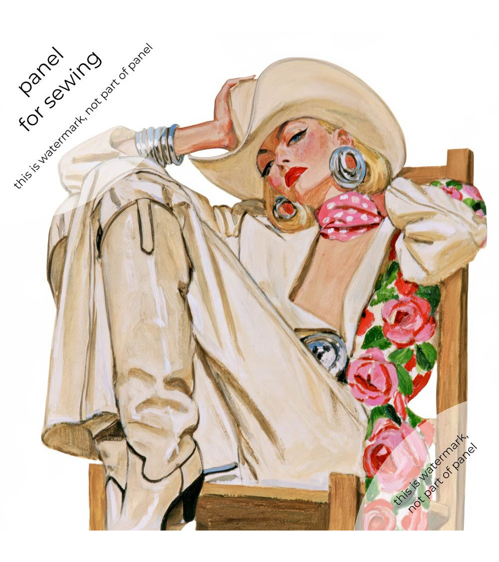 Retro Cowgirl 06 – cowgirl in cream suit panel | Mamidu