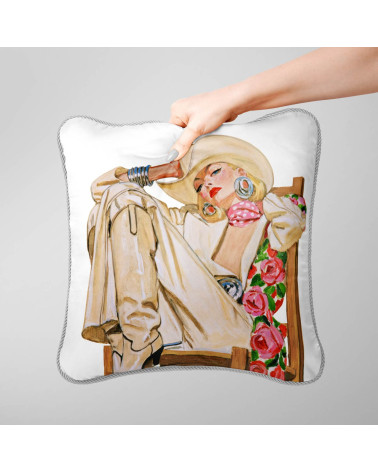 Retro Cowgirl 06 – cowgirl in cream suit panel | Mamidu