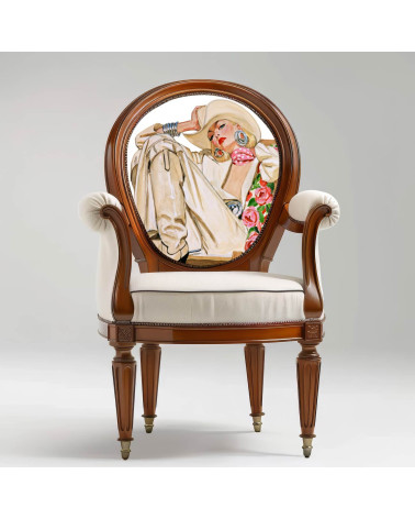 Retro Cowgirl 06 – cowgirl in cream suit panel | Mamidu