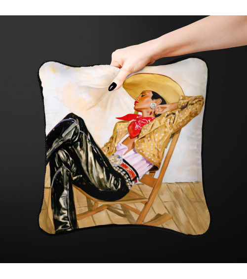 Retro Cowgirl 07 – cowgirl in black leather | Mamidu
