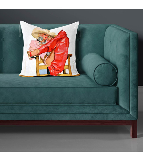Retro Cowgirl 08 – cowgirl in red chaps | Mamidu