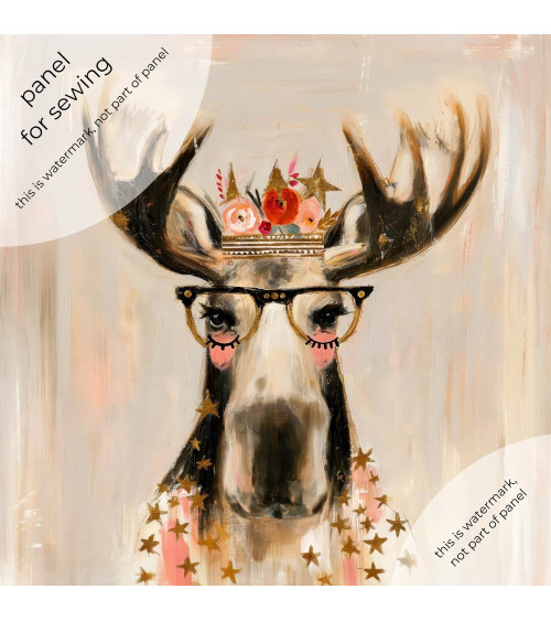 Crowned Moose 02 – Elch mit Rosenkrone | Mamidu