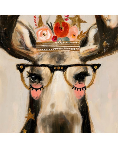 Crowned Moose 02 – Elch mit Rosenkrone | Mamidu
