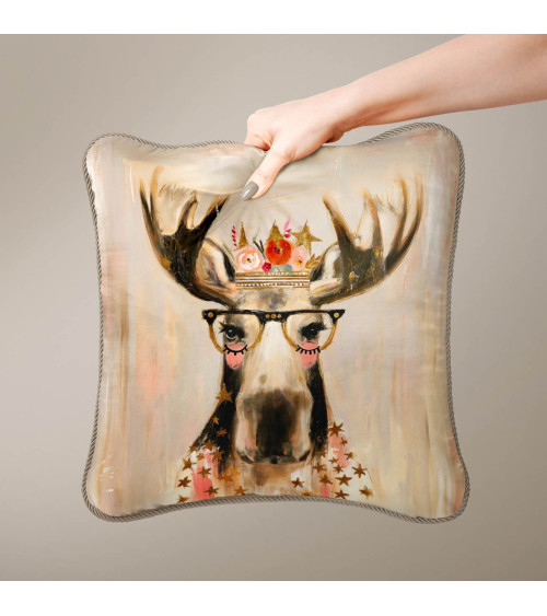 Crowned Moose 02 – Elch mit Rosenkrone | Mamidu