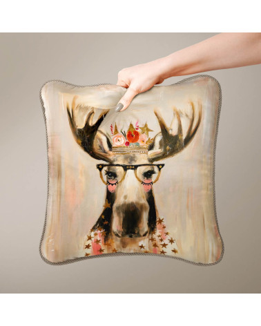 Crowned Moose 02 – Elch mit Rosenkrone | Mamidu