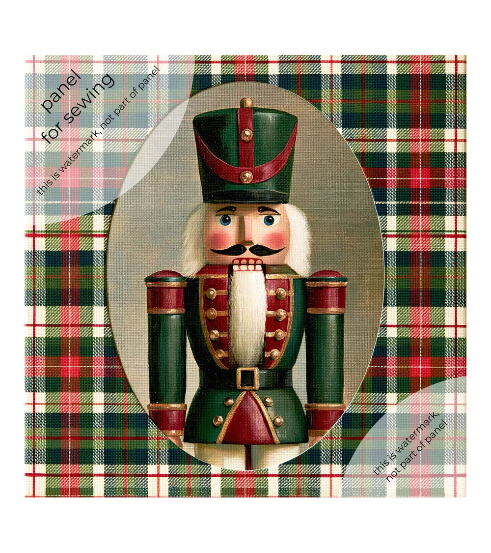 Plaid Nutcracker 01 – nutcracker on tartan panel | Mamidu
