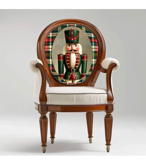 Plaid Nutcracker 01 – nutcracker on tartan panel | Mamidu
