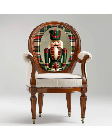 Plaid Nutcracker 01 – nutcracker on tartan panel | Mamidu