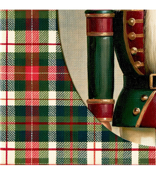 Plaid Nutcracker 01 – nutcracker on tartan panel | Mamidu