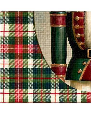 Plaid Nutcracker 01 – nutcracker on tartan panel | Mamidu